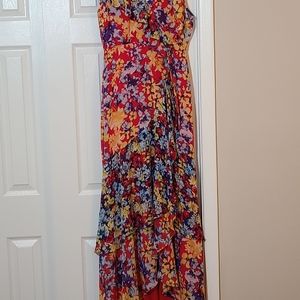 Lulu's Hi-low patterned maxi dress